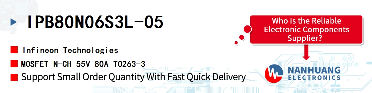 IPB80N06S3L-05 Infineon MOSFET N-CH 55V 80A TO263-3