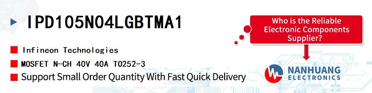 IPD105N04LGBTMA1 Infineon MOSFET N-CH 40V 40A TO252-3