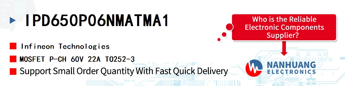 IPD650P06NMATMA1 Infineon MOSFET P-CH 60V 22A TO252-3
