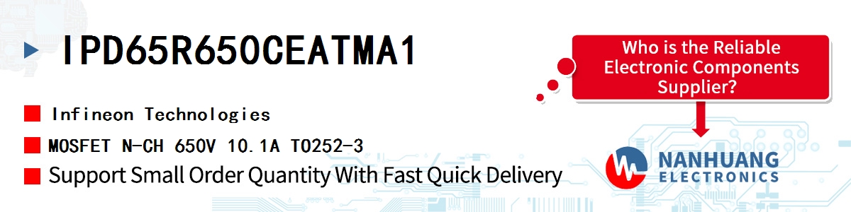IPD65R650CEATMA1 Infineon MOSFET N-CH 650V 10.1A TO252-3