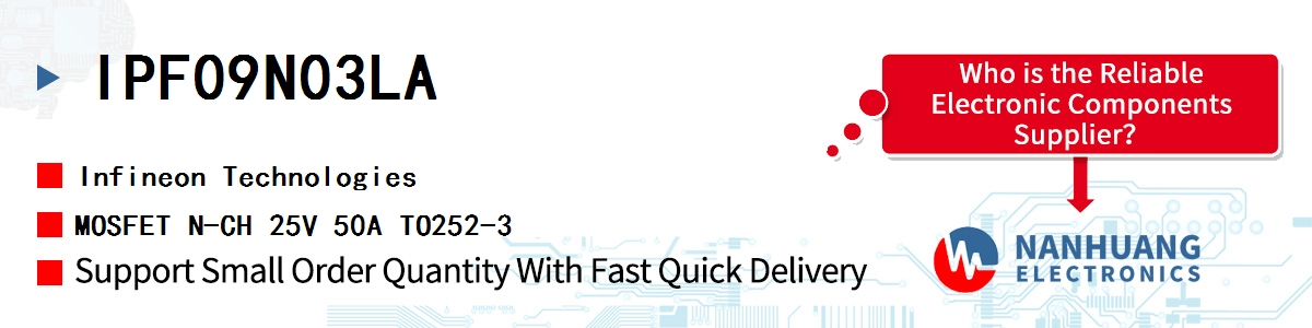 IPF09N03LA Infineon MOSFET N-CH 25V 50A TO252-3