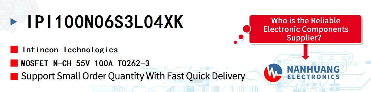 IPI100N06S3L04XK Infineon MOSFET N-CH 55V 100A TO262-3