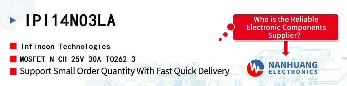 IPI14N03LA Infineon MOSFET N-CH 25V 30A TO262-3