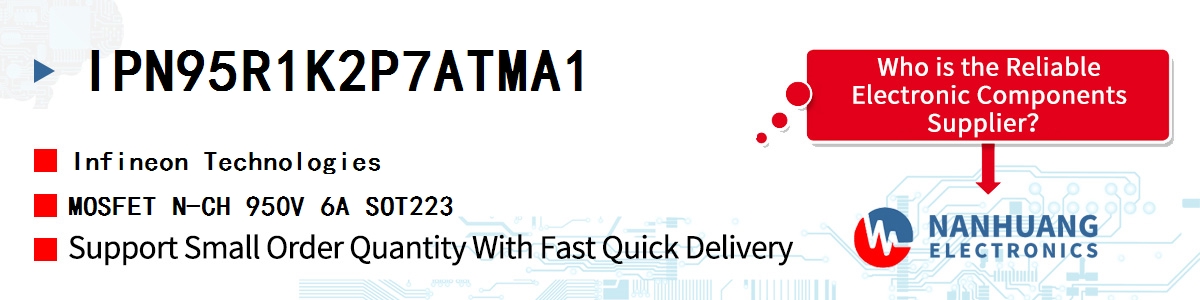 IPN95R1K2P7ATMA1 Infineon MOSFET N-CH 950V 6A SOT223