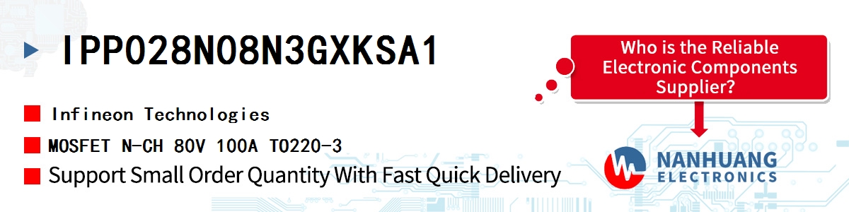 IPP028N08N3GXKSA1 Infineon MOSFET N-CH 80V 100A TO220-3