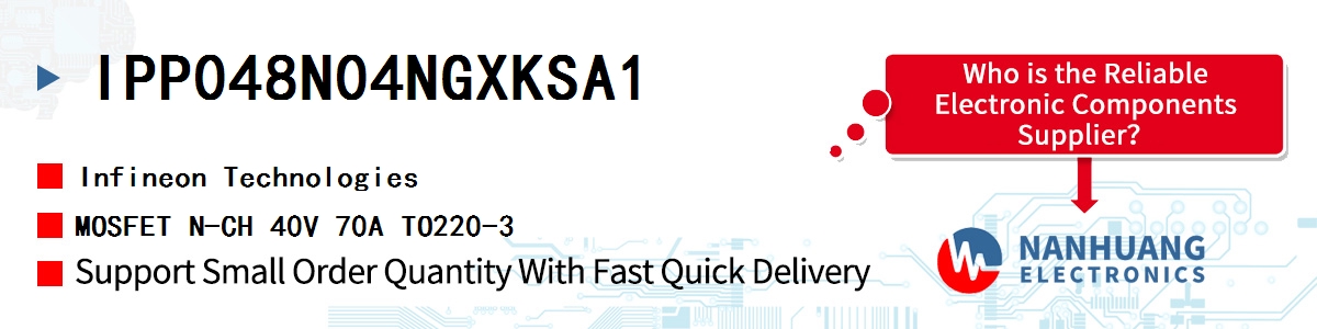 IPP048N04NGXKSA1 Infineon MOSFET N-CH 40V 70A TO220-3