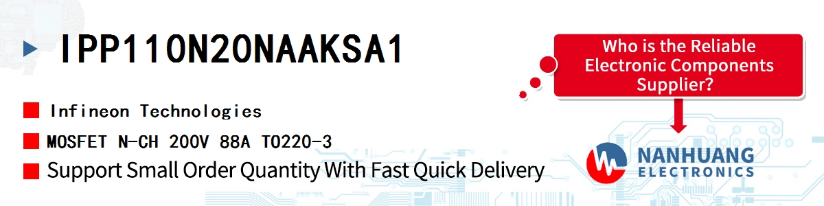 IPP110N20NAAKSA1 Infineon MOSFET N-CH 200V 88A TO220-3