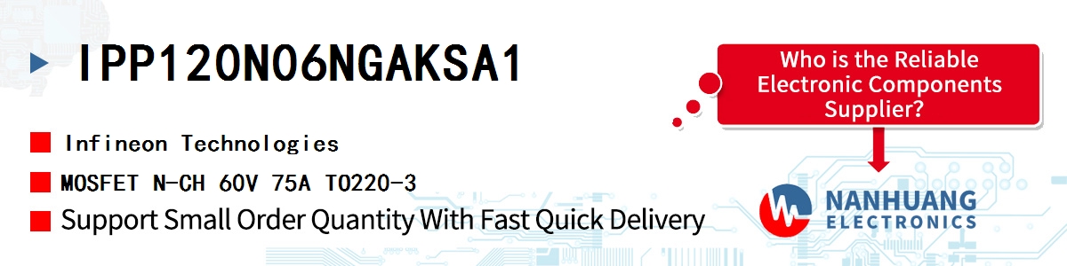 IPP120N06NGAKSA1 Infineon MOSFET N-CH 60V 75A TO220-3