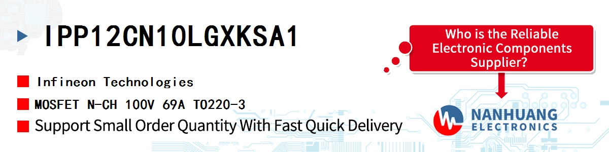 IPP12CN10LGXKSA1 Infineon MOSFET N-CH 100V 69A TO220-3