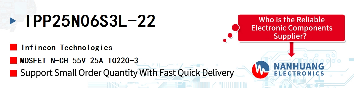 IPP25N06S3L-22 Infineon MOSFET N-CH 55V 25A TO220-3