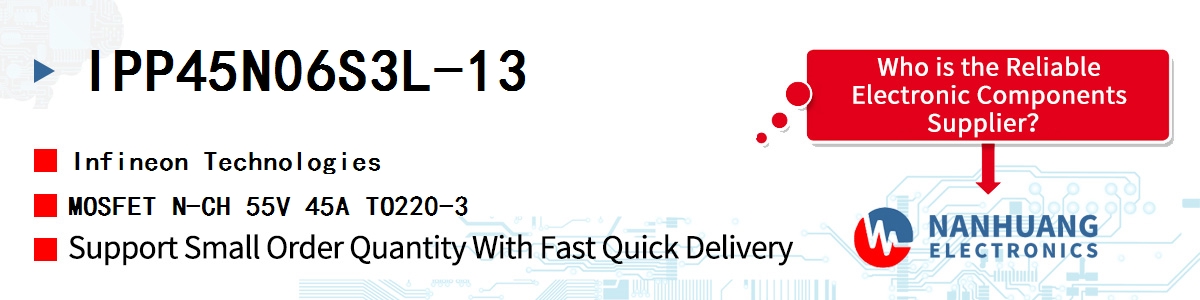 IPP45N06S3L-13 Infineon MOSFET N-CH 55V 45A TO220-3
