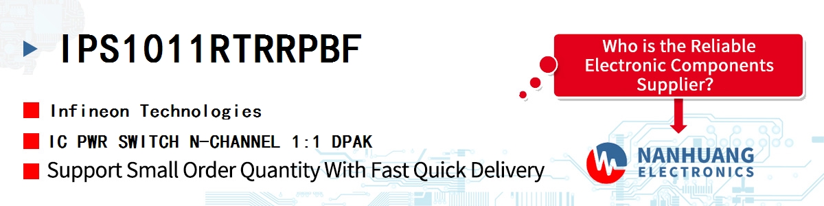 IPS1011RTRRPBF Infineon IC PWR SWITCH N-CHANNEL 1:1 DPAK