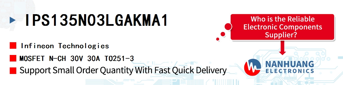 IPS135N03LGAKMA1 Infineon MOSFET N-CH 30V 30A TO251-3
