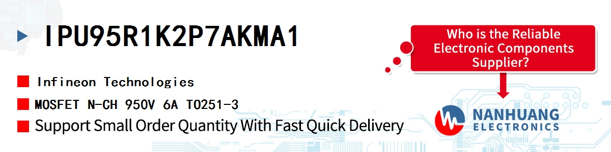 IPU95R1K2P7AKMA1 Infineon MOSFET N-CH 950V 6A TO251-3