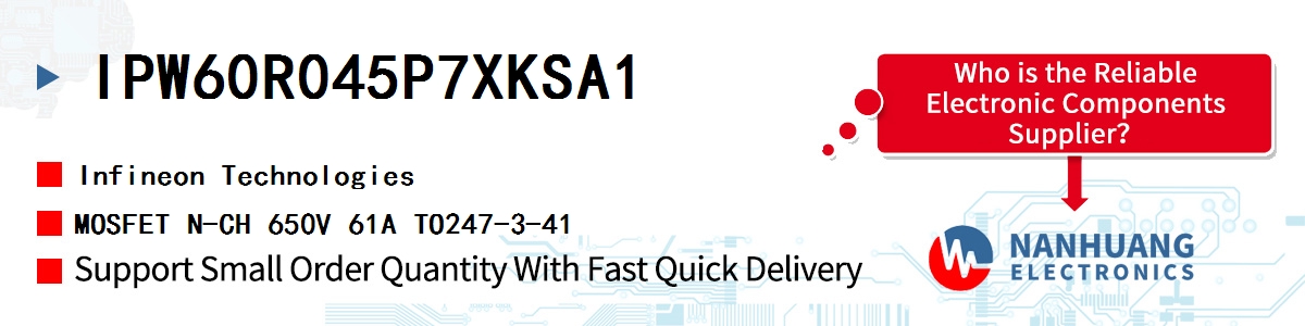 IPW60R045P7XKSA1 Infineon MOSFET N-CH 650V 61A TO247-3-41