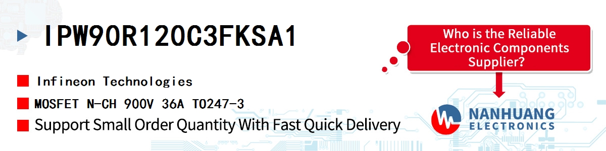 IPW90R120C3FKSA1 Infineon MOSFET N-CH 900V 36A TO247-3