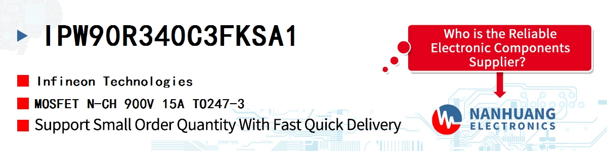 IPW90R340C3FKSA1 Infineon MOSFET N-CH 900V 15A TO247-3