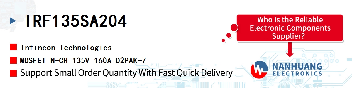 IRF135SA204 Infineon MOSFET N-CH 135V 160A D2PAK-7