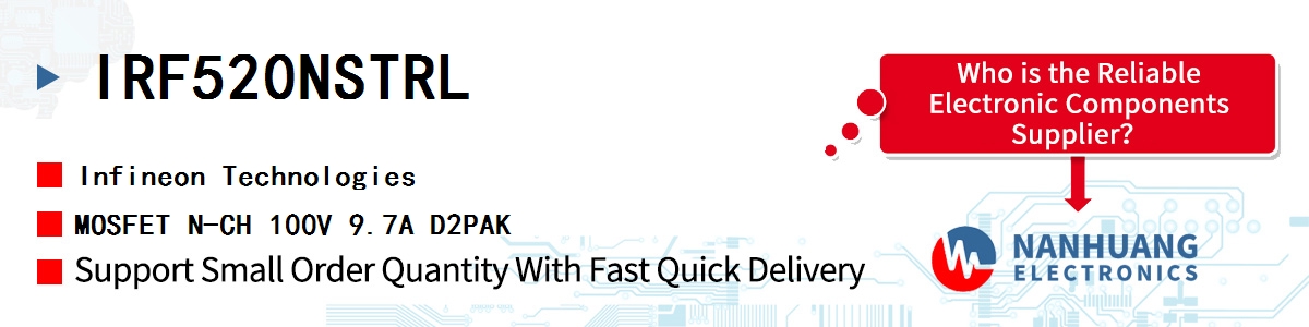 IRF520NSTRL Infineon MOSFET N-CH 100V 9.7A D2PAK