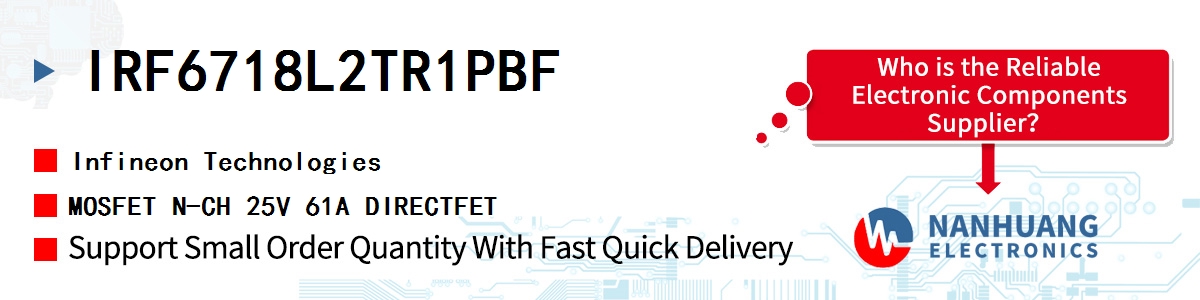 IRF6718L2TR1PBF Infineon MOSFET N-CH 25V 61A DIRECTFET