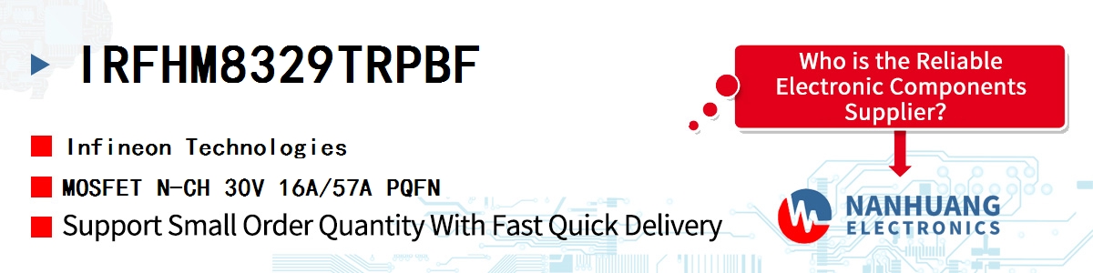 IRFHM8329TRPBF Infineon MOSFET N-CH 30V 16A/57A PQFN