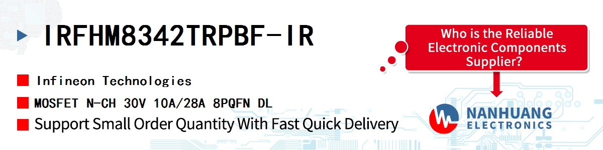 IRFHM8342TRPBF-IR Infineon MOSFET N-CH 30V 10A/28A 8PQFN DL