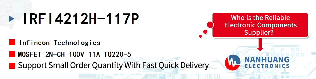 IRFI4212H-117P Infineon MOSFET 2N-CH 100V 11A TO220-5