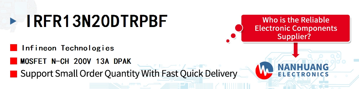 IRFR13N20DTRPBF Infineon MOSFET N-CH 200V 13A DPAK