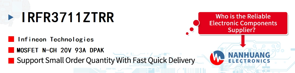 IRFR3711ZTRR Infineon MOSFET N-CH 20V 93A DPAK