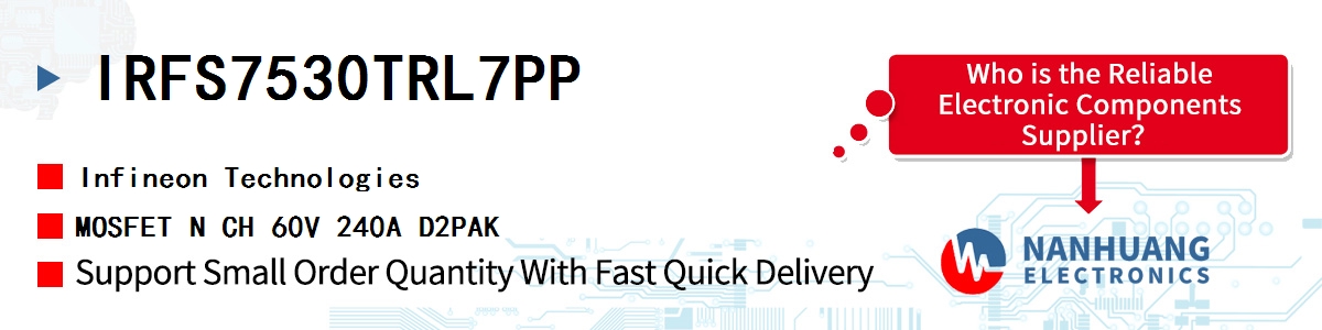 IRFS7530TRL7PP Infineon MOSFET N CH 60V 240A D2PAK