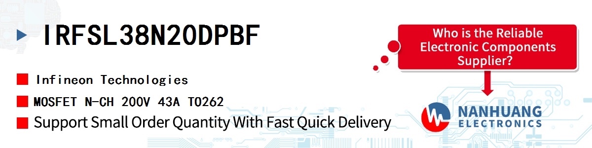 IRFSL38N20DPBF Infineon MOSFET N-CH 200V 43A TO262