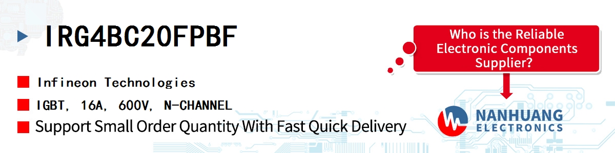 IRG4BC20FPBF Infineon IGBT, 16A, 600V, N-CHANNEL