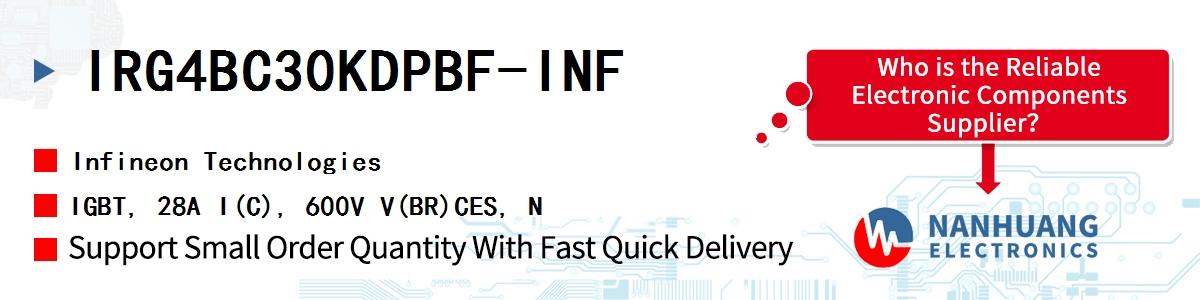 IRG4BC30KDPBF-INF Infineon IGBT, 28A I(C), 600V V(BR)CES, N