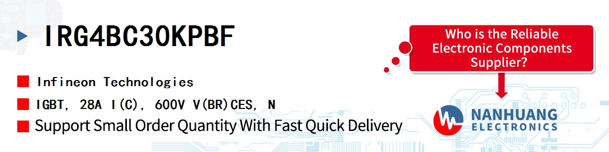 IRG4BC30KPBF Infineon IGBT, 28A I(C), 600V V(BR)CES, N