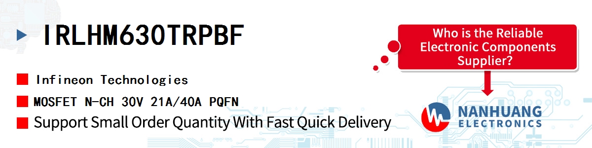 IRLHM630TRPBF Infineon MOSFET N-CH 30V 21A/40A PQFN