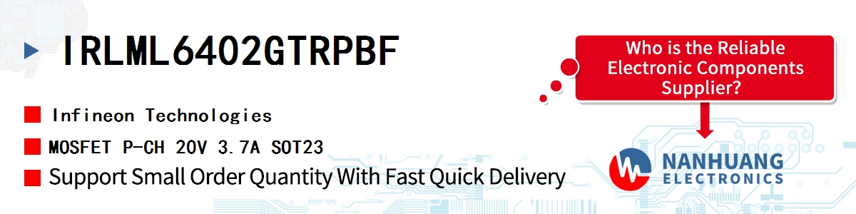 IRLML6402GTRPBF Infineon MOSFET P-CH 20V 3.7A SOT23