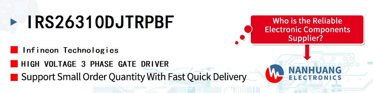 IRS26310DJTRPBF Infineon HIGH VOLTAGE 3 PHASE GATE DRIVER