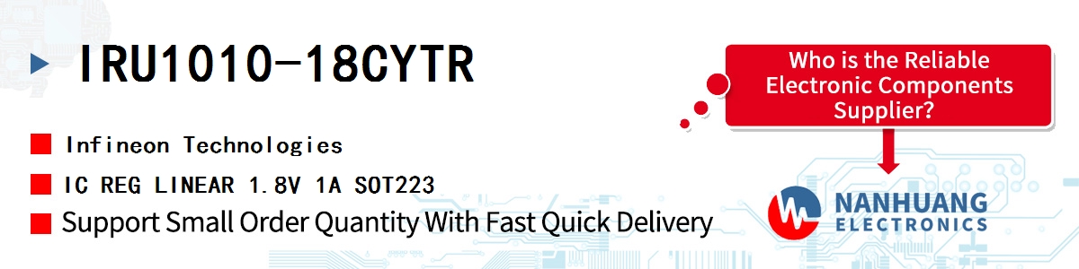 IRU1010-18CYTR Infineon IC REG LINEAR 1.8V 1A SOT223