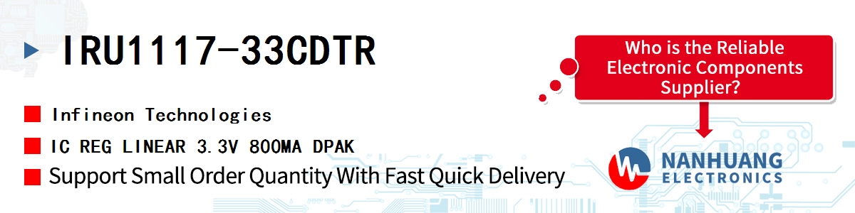 IRU1117-33CDTR Infineon IC REG LINEAR 3.3V 800MA DPAK