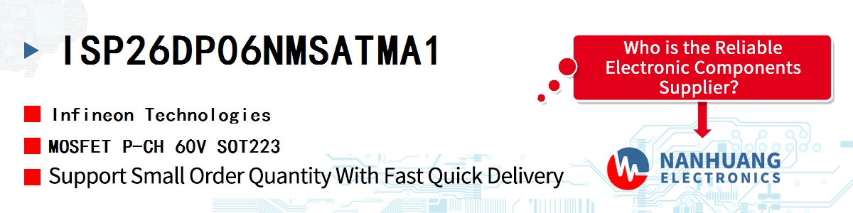ISP26DP06NMSATMA1 Infineon MOSFET P-CH 60V SOT223