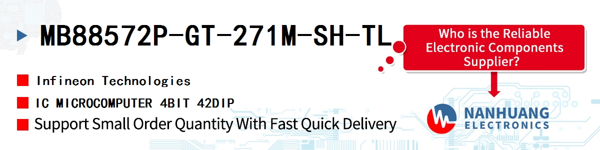 MB88572P-GT-271M-SH-TL Infineon IC MICROCOMPUTER 4BIT 42DIP