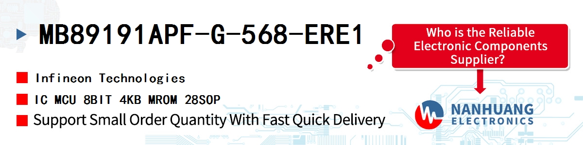 MB89191APF-G-568-ERE1 Infineon IC MCU 8BIT 4KB MROM 28SOP