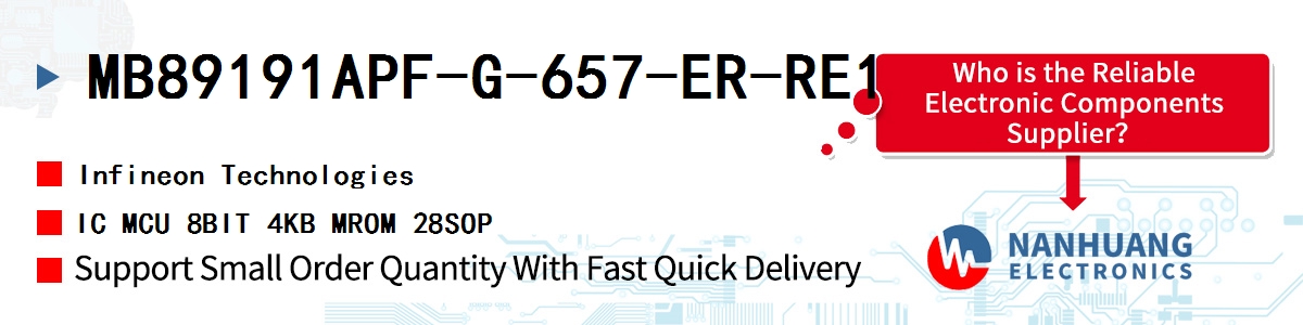 MB89191APF-G-657-ER-RE1 Infineon IC MCU 8BIT 4KB MROM 28SOP