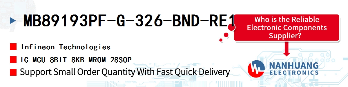 MB89193PF-G-326-BND-RE1 Infineon IC MCU 8BIT 8KB MROM 28SOP