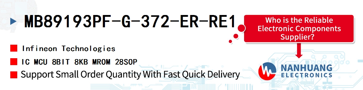 MB89193PF-G-372-ER-RE1 Infineon IC MCU 8BIT 8KB MROM 28SOP
