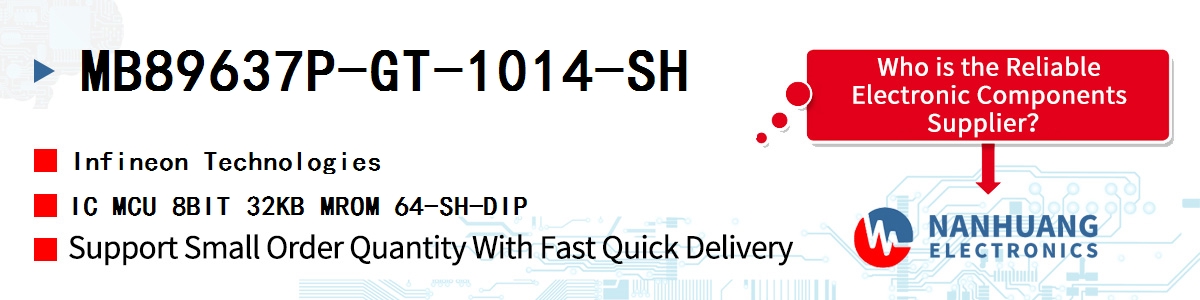 MB89637P-GT-1014-SH Infineon IC MCU 8BIT 32KB MROM 64-SH-DIP