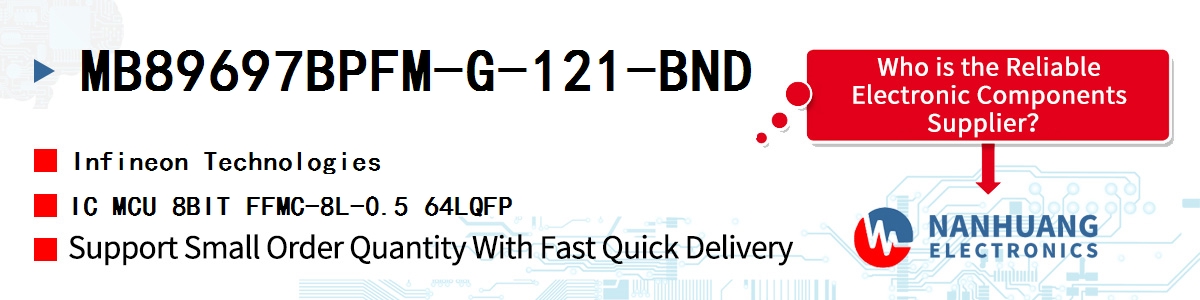 MB89697BPFM-G-121-BND Infineon IC MCU 8BIT FFMC-8L-0.5 64LQFP