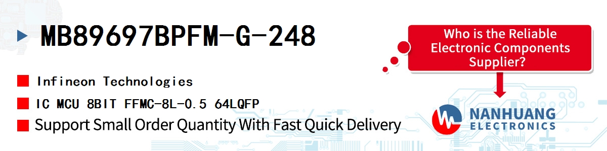 MB89697BPFM-G-248 Infineon IC MCU 8BIT FFMC-8L-0.5 64LQFP