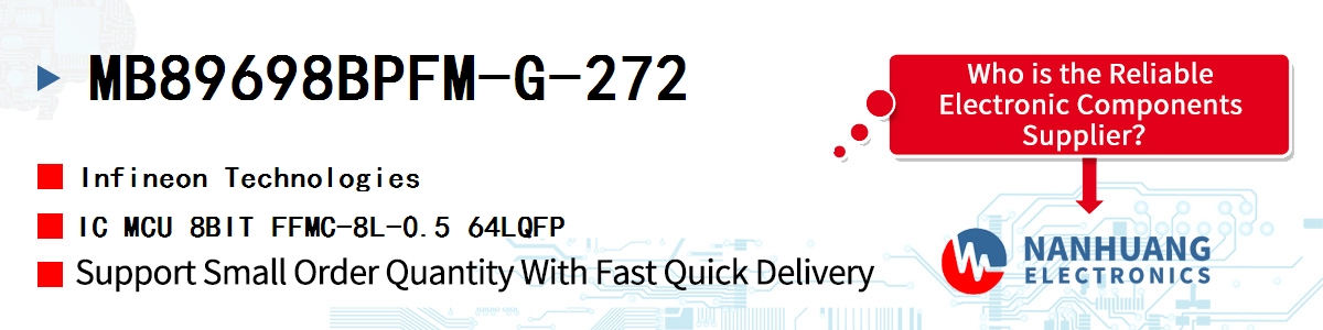 MB89698BPFM-G-272 Infineon IC MCU 8BIT FFMC-8L-0.5 64LQFP