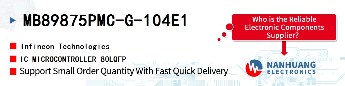 MB89875PMC-G-104E1 Infineon IC MICROCONTROLLER 80LQFP